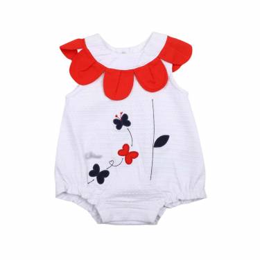 Adorable White Printed Kids Romper Sleeveless Regular Fit Cotton Blend Manufacturers, Suppliers, Exporters, Importers in San Diego