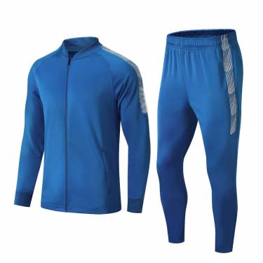 Blue Printed Mens Tracksuit with Full Sleeves and Zipper Closure in Polyester Manufacturers, Suppliers, Exporters, Importers in San Diego