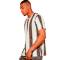 Brown and White Collarless Short Sleeve T-Shirt in Heavy Lycra with Geometric Design and Regular Fit Manufacturers, Suppliers, Exporters, Importers in Portugal