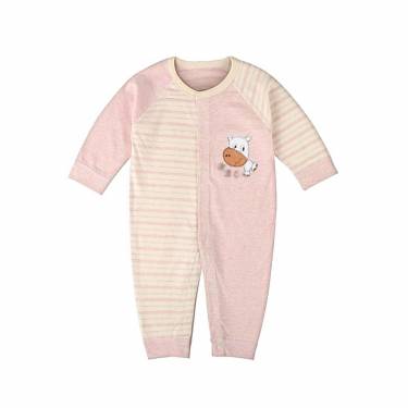 Button Closure Pink Striped Knit Footless Baby Romper Comfortable Cotton Blend Manufacturers, Suppliers, Exporters, Importers in San Diego