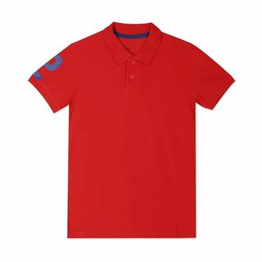 Casual Red Polo Neck Shirt for Kids Cotton Fabric with Button Closure and Short Sleeves Manufacturers, Suppliers, Exporters, Importers in Spain