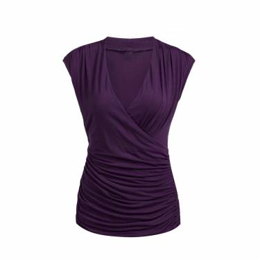 Casual Sleeveless Wrap Tunic Top for Women Multi Color V Neck Layered Styling Opaque Knitted Fabric Manufacturers, Suppliers, Exporters, Importers in San Diego