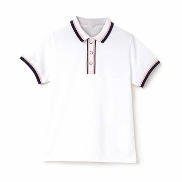 Classic White Cotton Polo Shirt for Kids Embroidery Design Half Sleeves and Comfortable Fit Manufacturers, Suppliers, Exporters, Importers in Spain