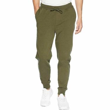 Comfortable Olive Pure Cotton Fleece Joggers for Men with Solid Pattern and Drawstring Closure Manufacturers, Suppliers, Exporters, Importers in San Diego