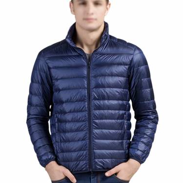 Comfortable Regular Fit Lightweight Down Puffer Jacket for Men with Hooded Neck Manufacturers, Suppliers, Exporters, Importers in Faisalabad