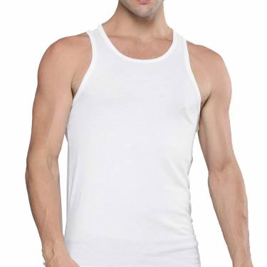 Comfortable White Cotton Mens Vest with Sleeveless Cut and Round Neck Manufacturers, Suppliers, Exporters, Importers in San Diego