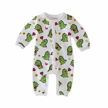 Cotton Green Printed Sleepsuit for Kids Comfortable Romper with Button Closure Manufacturers, Suppliers, Exporters, Importers in San Diego