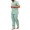 Elegant Green Cotton Mens Nightwear Set with Side Seam Pockets and Digitally Printed Pattern Manufacturers, Suppliers, Exporters, Importers in Spain