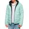 Mens Oversized Reversible Puffer Jacket in Green Polyester Fabric with Hooded Neck and Solid Pattern Manufacturers, Suppliers, Exporters, Importers in Faisalabad