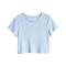 Multi Color Short Sleeve Crop Top for Women Regular Fit Knitted Cotton Self Design Top Manufacturers, Suppliers, Exporters, Importers in San Diego