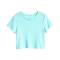 Multi Color Short Sleeve Crop Top for Women Regular Fit Knitted Cotton Self Design Top Manufacturers, Suppliers, Exporters, Importers in San Diego