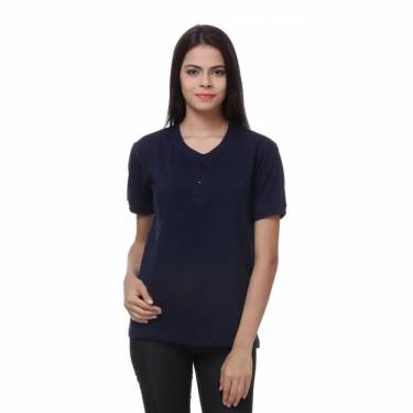 Navy Blue Henley Polo Shirt in Pure Cotton Slim Fit Short Sleeves Casual Wear Manufacturers, Suppliers, Exporters, Importers in San Diego