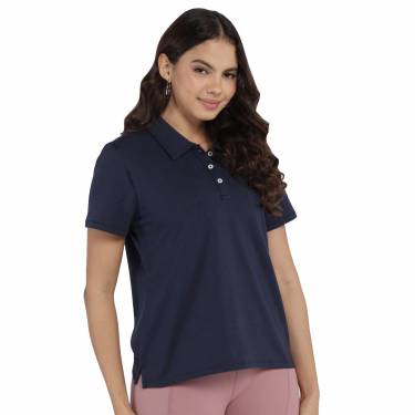 Navy Blue Slim Fit Performance Polo Shirt in Cotton with Shirt Collar Regular Length and Short Sleeves Ideal for Casual Wear Manufacturers, Suppliers, Exporters, Importers in San Diego