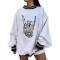 Printed Graphic Sweatshirt for Women Multi Color Long Sleeve Casual Style Manufacturers, Suppliers, Exporters, Importers in Spain