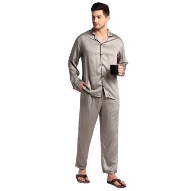 Relaxed Fit Polyester Modal Nightwear Set with Functional Pocket and Classic Collar Manufacturers, Suppliers, Exporters, Importers in Spain