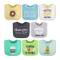 Reversible Organic Cotton Newborn Baby Bits Burp Cloth Set with Solid Printed Embroidered Manufacturers, Suppliers, Exporters, Importers in San Diego