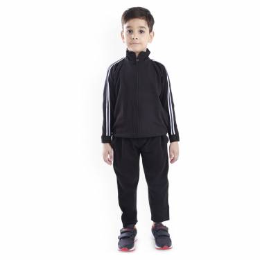 Soft Cotton Blend Kids Tracksuit with Mock Collar and Striped Pattern for Casual Manufacturers, Suppliers, Exporters, Importers in San Diego