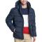 Solid Black Hooded Quilted Puffer Jacket for Men Nylon Fabric with Long Sleeves and Classic Fit Manufacturers, Suppliers, Exporters, Importers in Faisalabad