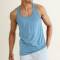 Solid Color Better Blue Sleeveless Ribbed Vest with Comfortable Spandex Material Manufacturers, Suppliers, Exporters, Importers in San Diego