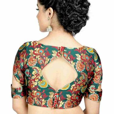 Stylish Backless Blouse for Casual Wear Multi Color Short and Half Sleeves Self Design Manufacturers, Suppliers, Exporters, Importers in San Diego