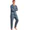 Stylish Gray Solid Mens Nightwear with Long Sleeves and V Neck Design in Spandex Cotton Manufacturers, Suppliers, Exporters, Importers in Spain