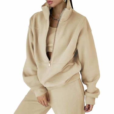 Stylish Grey Zipper Tracksuit for Women Long Sleeves Manufacturers, Suppliers, Exporters, Importers in San Diego