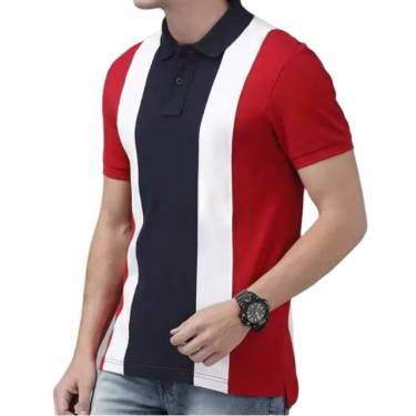 Stylish Multicolor Mens Polo Neck Shirt in Poly Cotton with Button Closure and Half Sleeves Manufacturers, Suppliers, Exporters, Importers in Portugal