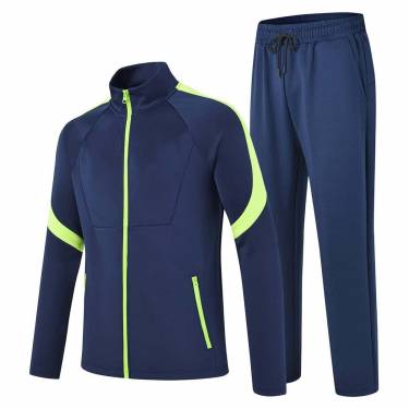 Stylish Self Design Tracksuit with Turtle Neck Full Sleeves and Zipper Closure in Black and Grey Manufacturers, Suppliers, Exporters, Importers in San Diego