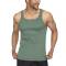 Stylish Solid Olive Green Innerwear Gym Vest in Cotton with Scoop Neck and Sleeveless Design Manufacturers, Suppliers, Exporters, Importers in San Diego