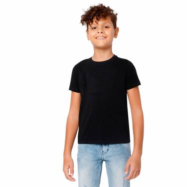 Trendy Black Plain Cotton Blend T-Shirt for Kids with Slim Fit and Short Sleeves Manufacturers, Suppliers, Exporters, Importers in San Diego