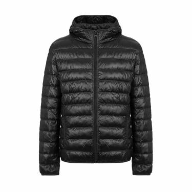 Trendy Black and Gray Zip Puffer Jacket for Men Regular Fit and Long Sleeves Manufacturers, Suppliers, Exporters, Importers in Faisalabad