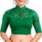 Velvet High Neck Blouse with Sweetheart Neck Short Sleeves Hook and Eye Closure for Festive Occasion Manufacturers, Suppliers, Exporters, Importers in San Diego