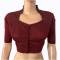 Velvet High Neck Blouse with Sweetheart Neck Short Sleeves Hook and Eye Closure for Festive Occasion Manufacturers, Suppliers, Exporters, Importers in San Diego