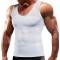 Western Style White Solid Body Shaper Mens Vest with Elastic Waist and Cotton Inner Lining Manufacturers, Suppliers, Exporters, Importers in San Diego