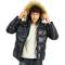 Winter Faux Fur Collar Puffer Jacket for Men Slim Fit with Hooded Neck Zip Closure and Long Sleeves Manufacturers, Suppliers, Exporters, Importers in Faisalabad