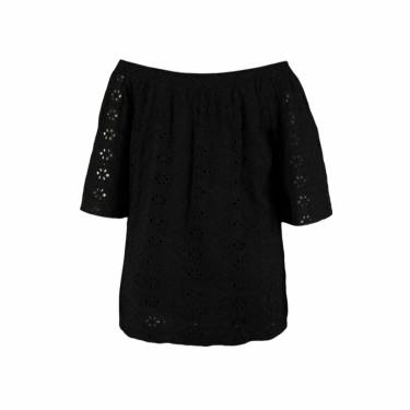 Women Floral Off Shoulder Top with Puff Sleeves Schiffli Fabric Cut Out Casual Top Manufacturers, Suppliers, Exporters, Importers in San Diego